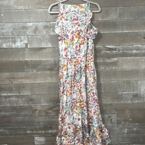 J.Jill floral maxi ruffled Summer spring dress with pockets size Medium - Picture 6 of 8